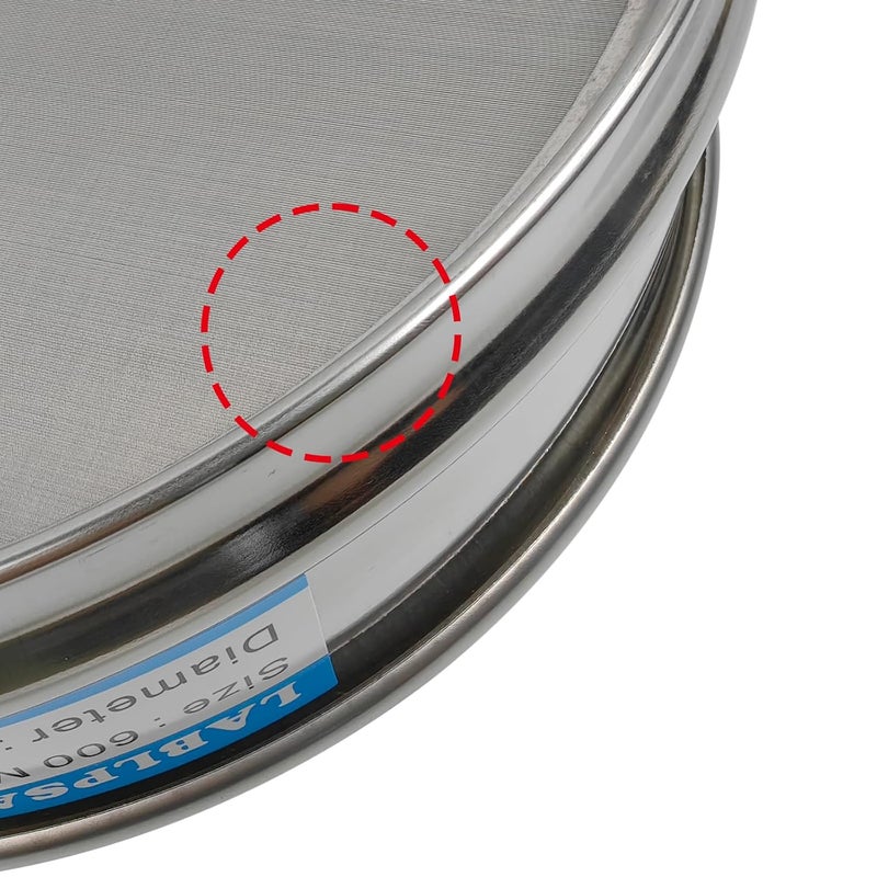 LABLPSAI 600 Mesh Lab Sieves 8" Diameter 304 Stainless Steel Wire Cloth Test Sieve for Industrial Laboratory Home - Image 4